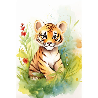 Tiger Watercolour Canvas